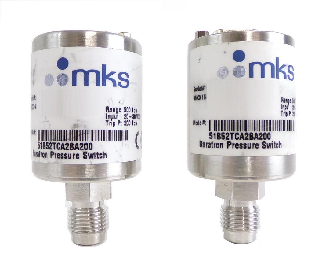 Used MKS Instruments 51B52TCA2BA200 Baratron Pressure Switch Lot of 2 Spare Surplus