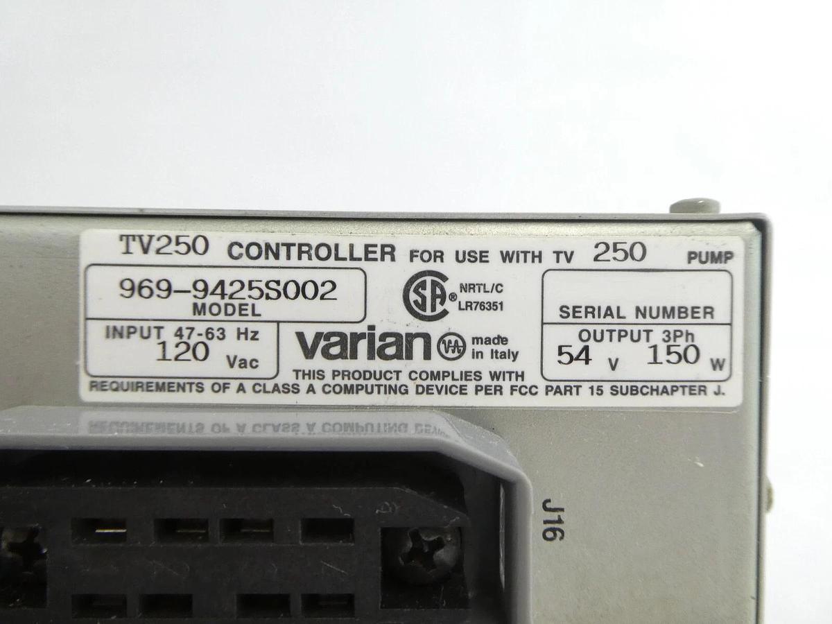 Used Turbo-V 250 Varian 969-9425S002 Turbomolecular Pump Controller Working Surplus