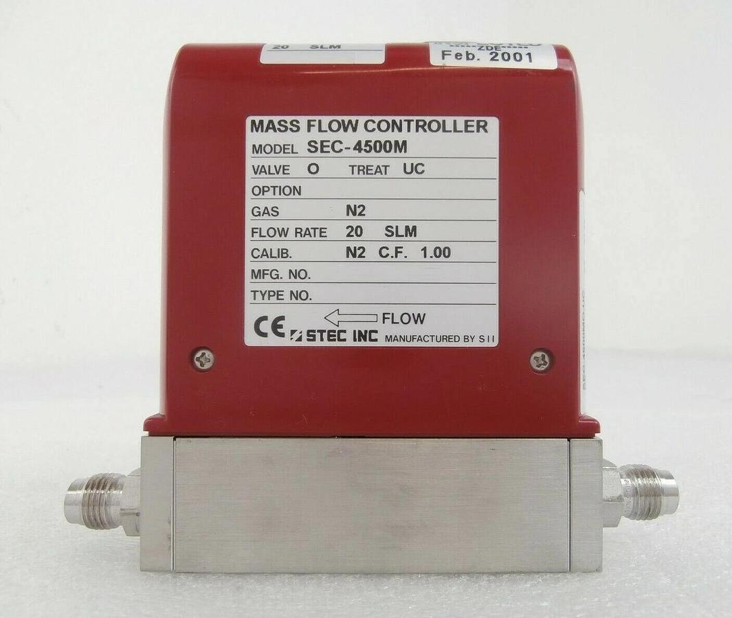 Used STEC SEC-4500MO-UC Mass Flow Controller MFC SEC-4500 20 SLM N2 Working Surplus