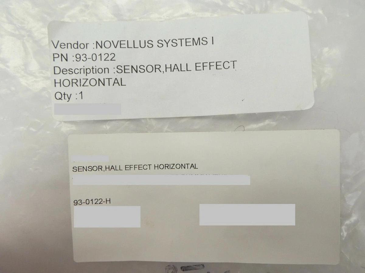 Novellus Systems 93-0122 Hall Effect Horizontal Sensor Assembly New Spare