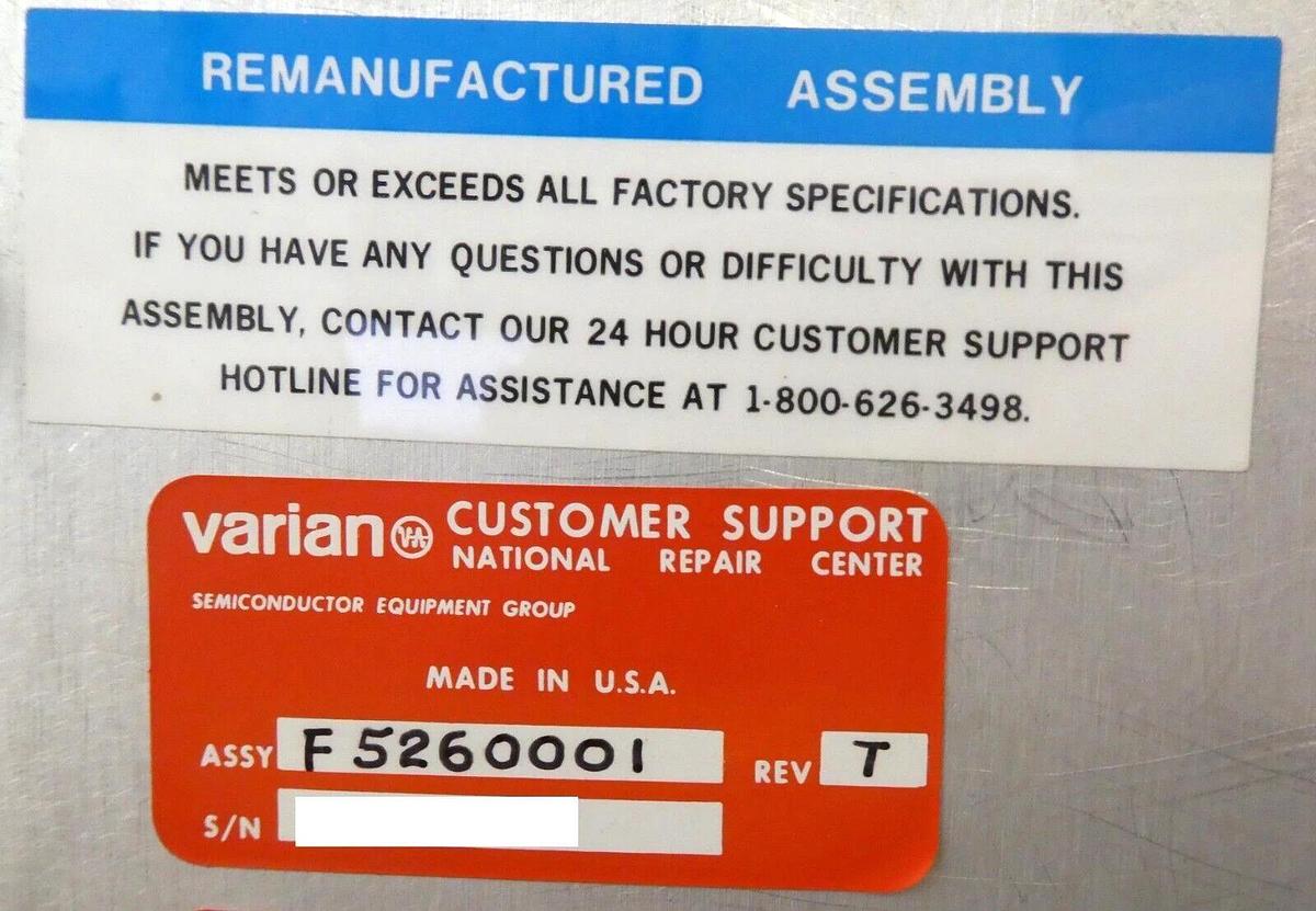 Used Varian Semiconductor F52-60001 Scan Amplifier Assembly OEM Refurbished