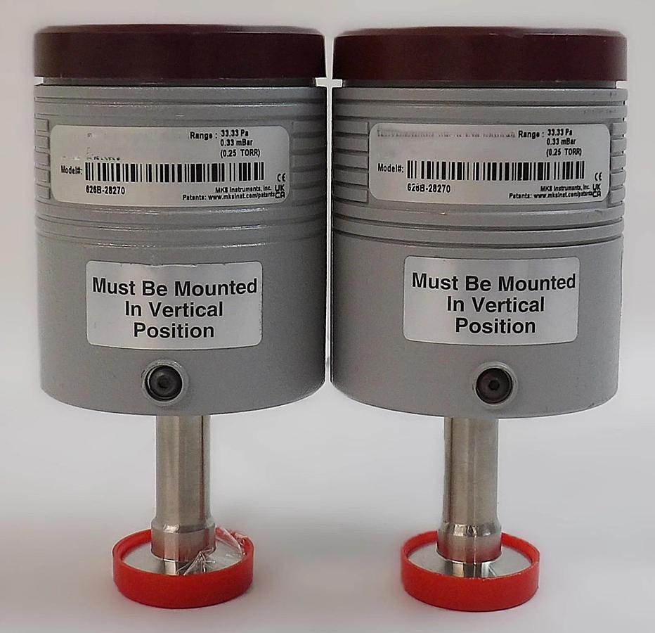 Used MKS Instruments 626B-28270 Baratron Capacitance Manometer Lot of 2 Surplus