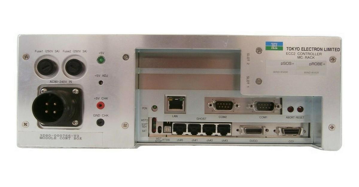 Used TEL Tokyo Electron 3D80-000766-V3 ECC2 Controller MC Rack Module Telius Working