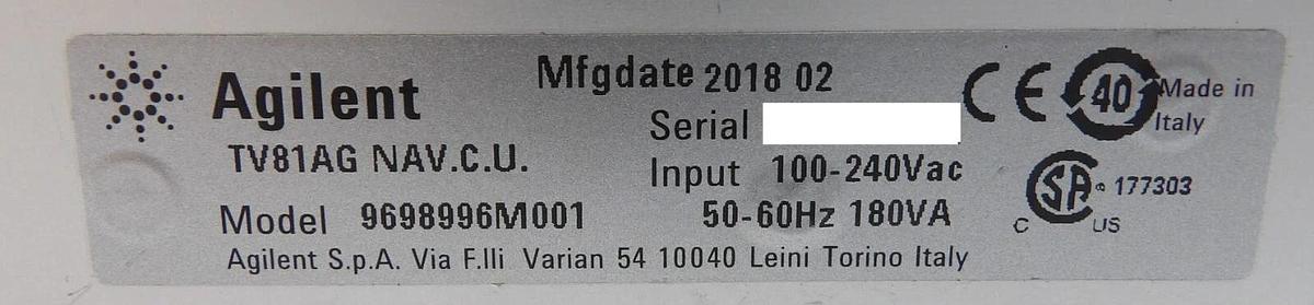 Used Turbo-V 81 AG Navigator Agilent 9698996M001 Turbo Pump Controller Working