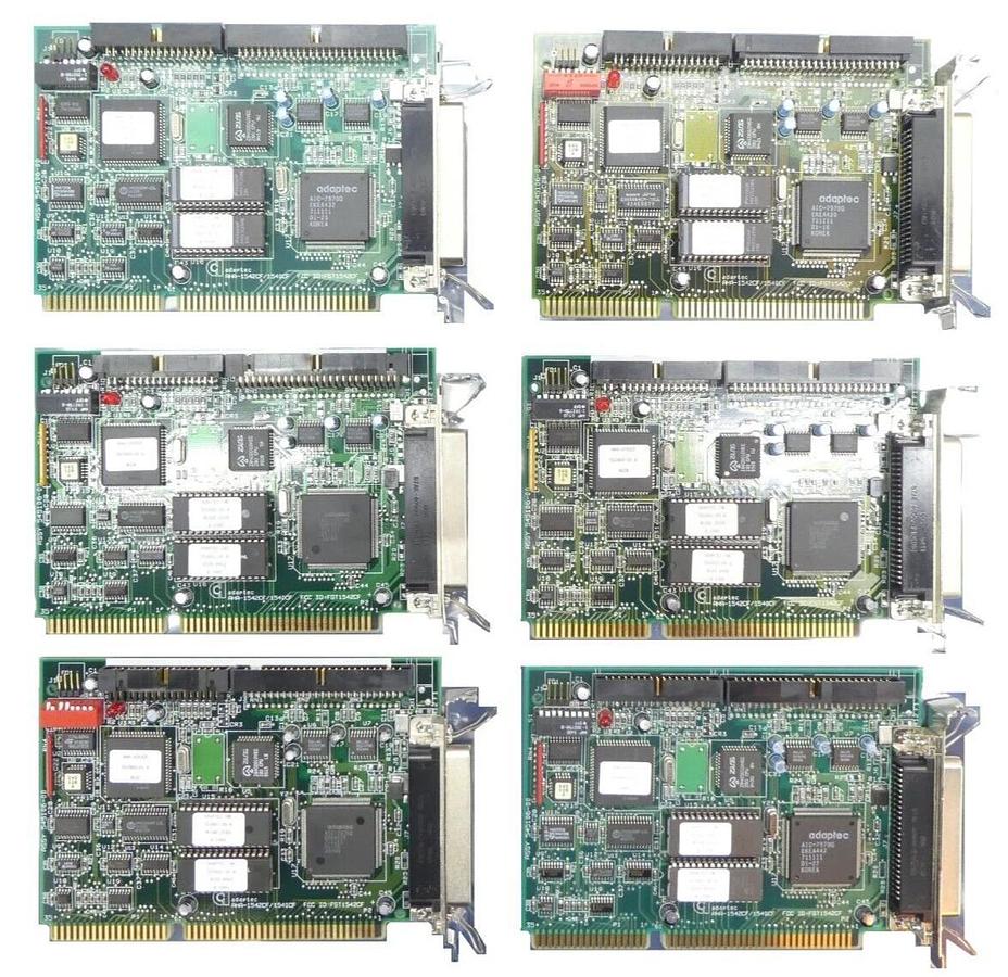 Used Adaptec AHA-1542CF/1540CF Adapter PCB 545106-00 Reseller Lot of 6 Working Spare