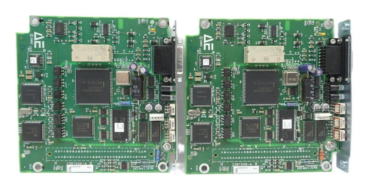 Used AE Advanced Energy 2301549-A Pinnacle DeviceNet MDX PCB Card 1303193 Lot of 2