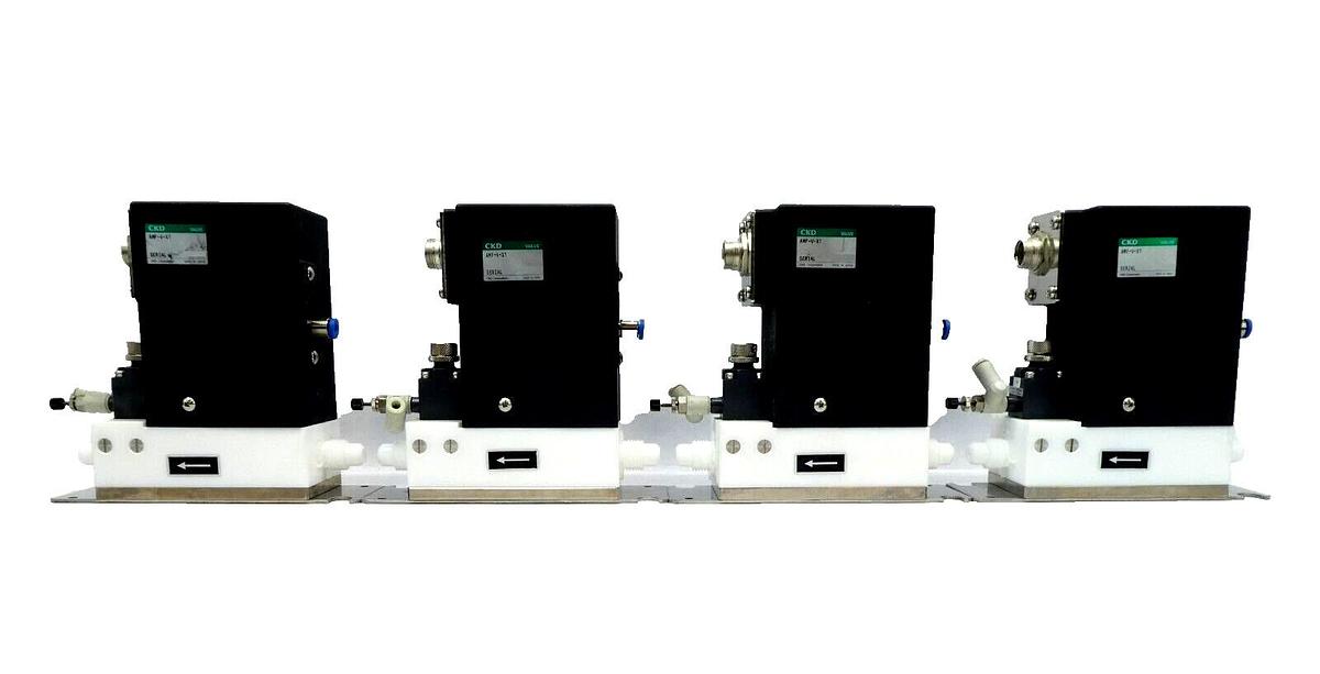 Used CKD AMF-V-X1 Air Operated Chemical Valve TEL DEV Solution Reseller Lot of 4