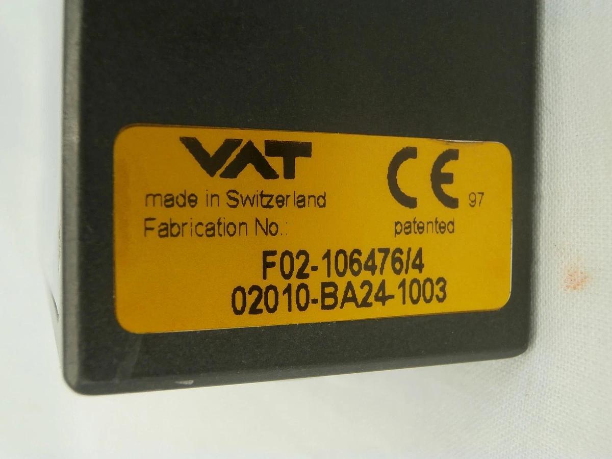 Used VAT 02010-BA24-1003 Pneumatic Vacuum Slit Valve Used Working