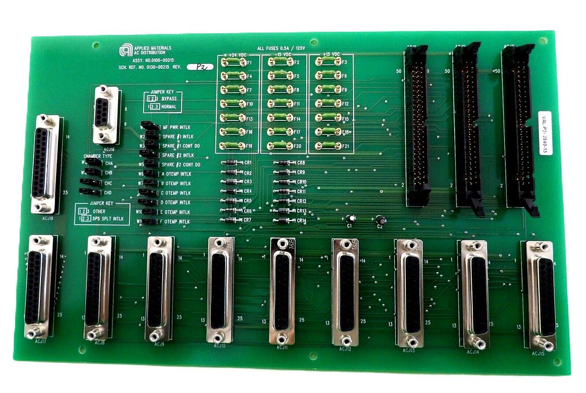 Used AMAT Applied Materials 0100-00215 AC Distribution PCB Board Working Spare