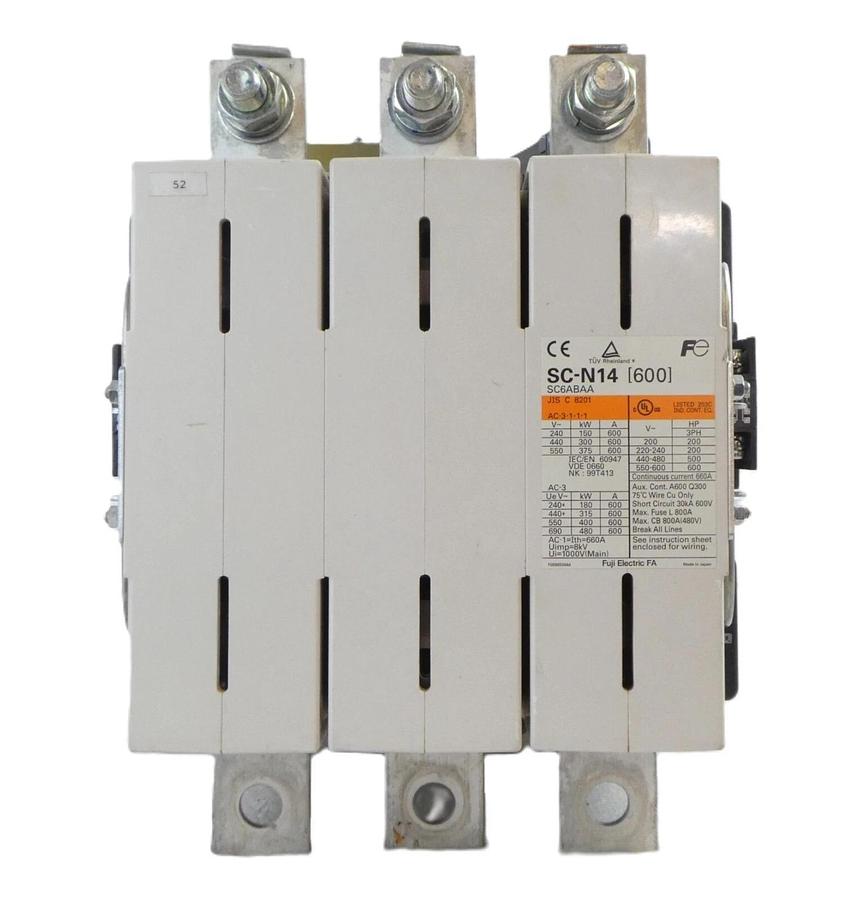 Used Fuji Electric SC6ABAA 3-Pole Magnetic Contactor Module SC-N14 Working Surplus