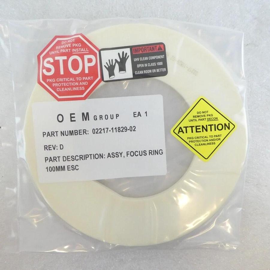 AMAT Applied Materials 02217-11829 100mm ESC Focus Ring Set 02217-11829-02 New