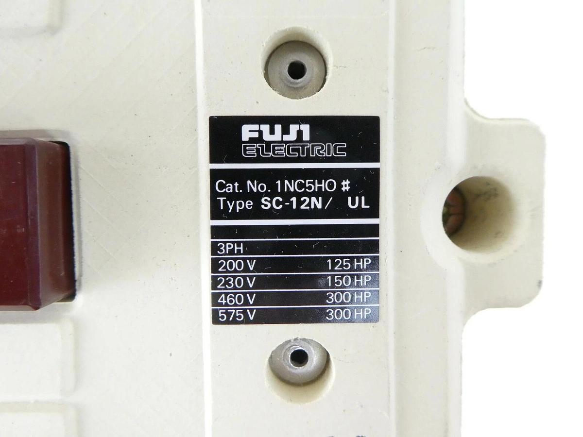 Used Fuji Electric 1NC5HO 3 Phase Magnetic Motor Contractor Starter SC-12N/UL Working