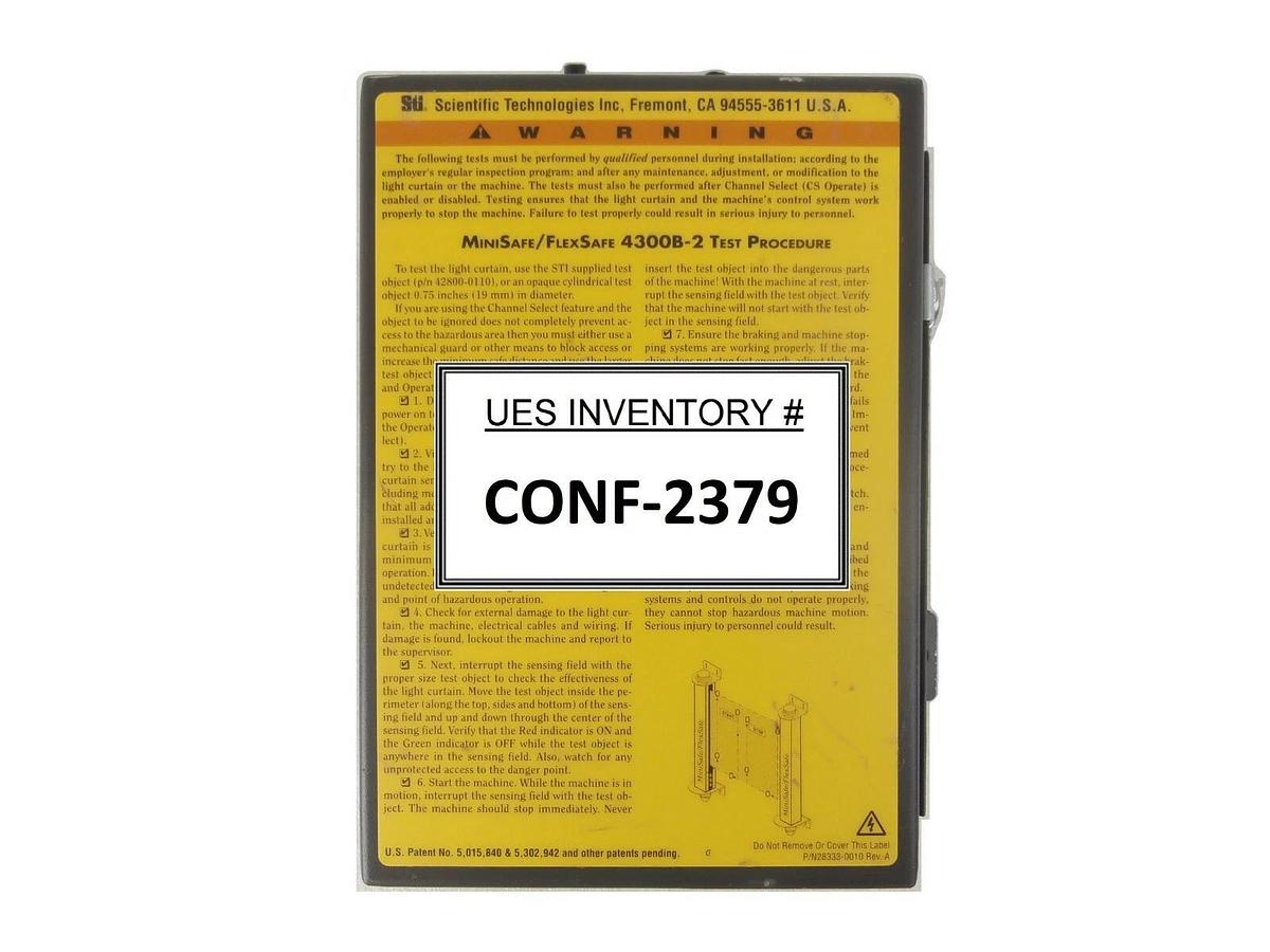 Used Sti 70011-1000 Light Curtain Controller MiniSafe/FlexSafe 4300B-2 MS43-B2-AC1