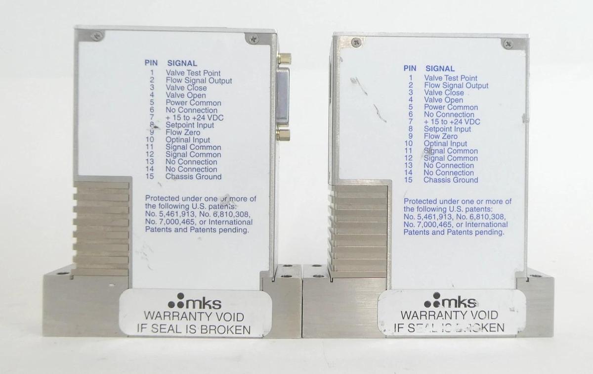Used MKS Instruments P4B-33372 Mass Flow Controller MFC Reseller Lot of 2 Working