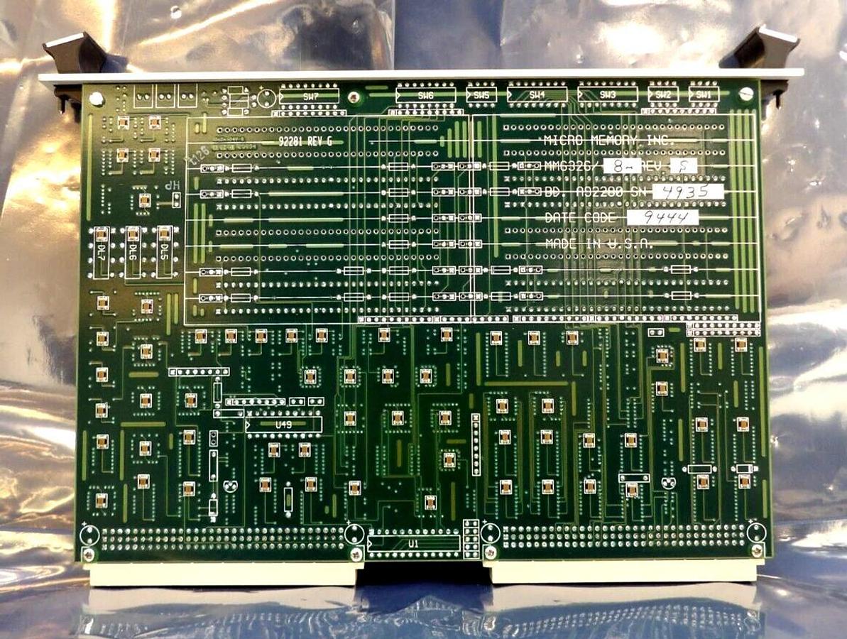 Used Micro Memory MM6326/8m RAM PCB Card MM-6326 KLA-Tencor 712-404561-00 5100 Spare