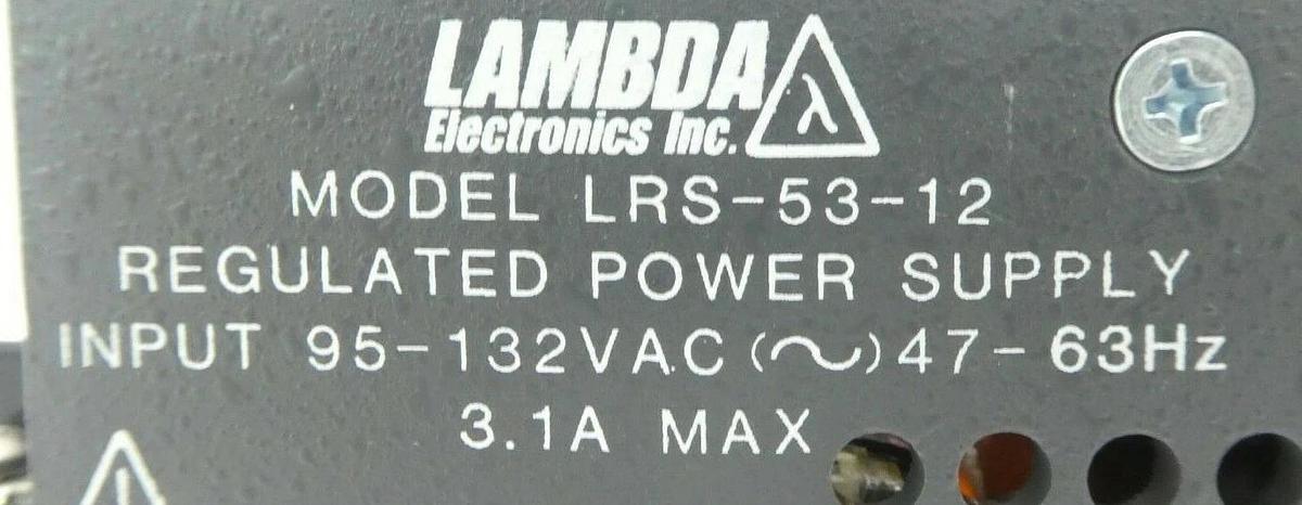 Lambda Electronics LRS-53-12 Regulated Power Supply Varian VSEA 4010061 New