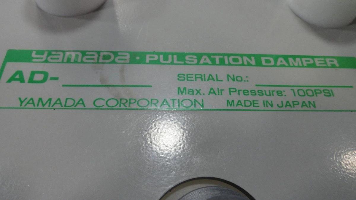 Used Yamada AD Series Pulsation Damper 100 PSI Used Working