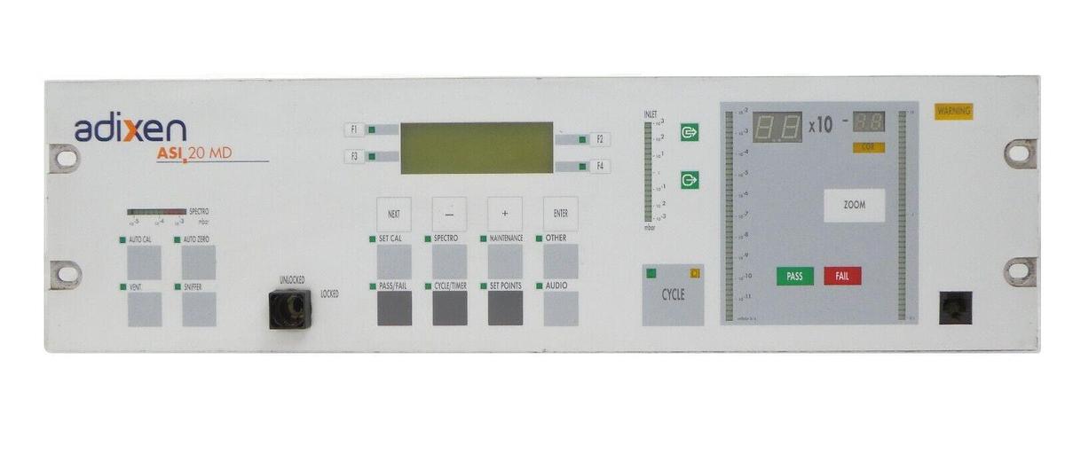 Used Alcatel Adixen ASI 20 MD Modular Leak Detector Control Panel Damaged Key Surplus