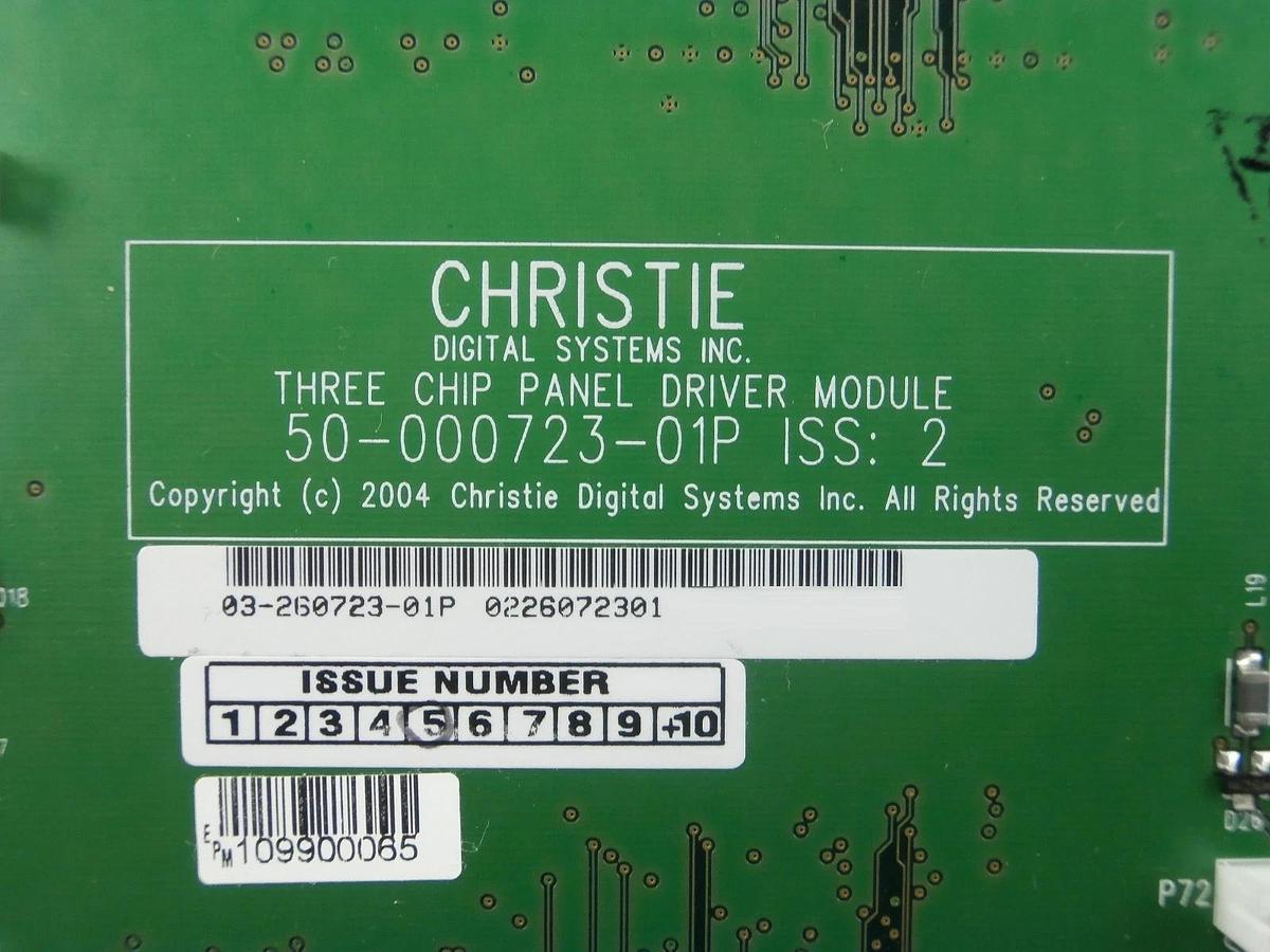 Refurbished Christie 03-260723R01P 3 Chip Panel Driver PCB 50-000723-01P Refurbished