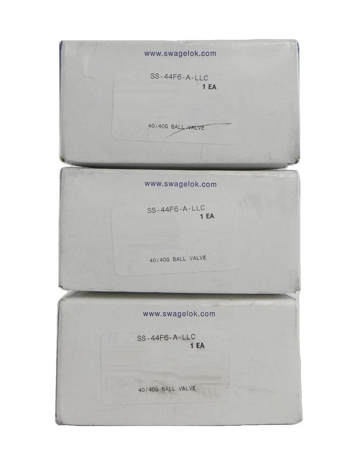 Swagelok SS-44F6-A-LLC 40 Series Ball Valve Lot of 3 New