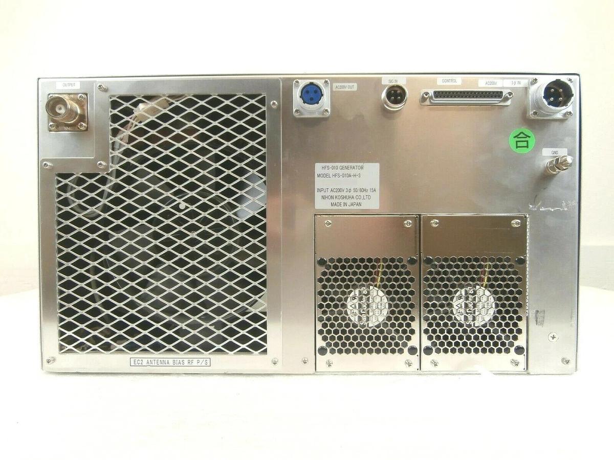 Used Nihon Koshuha HFS-010A-H-3 EC2 Antenna Bias RF P/S Generator Working