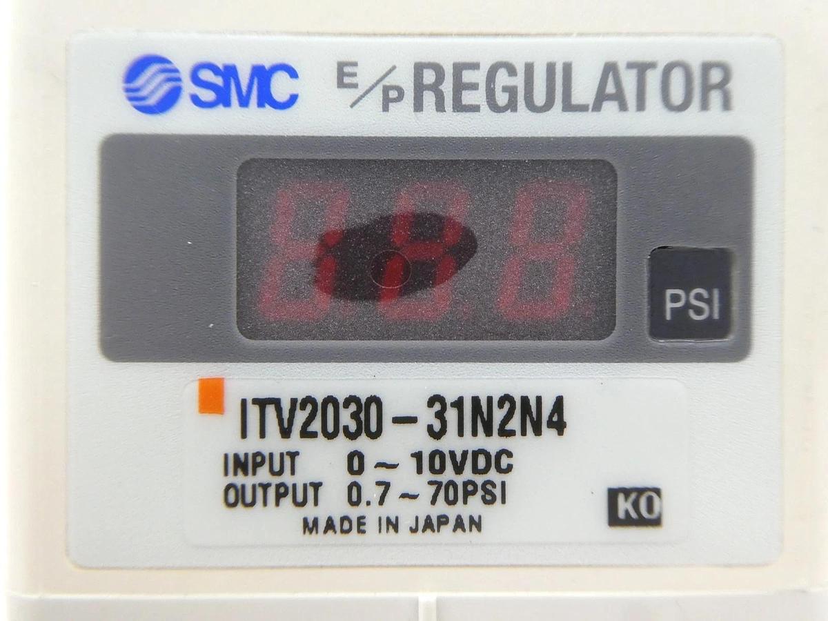 Used SMC ITV2030-31N2N4 Electro-Pneumatic E/P Regulator ITV2000 Series Used Working