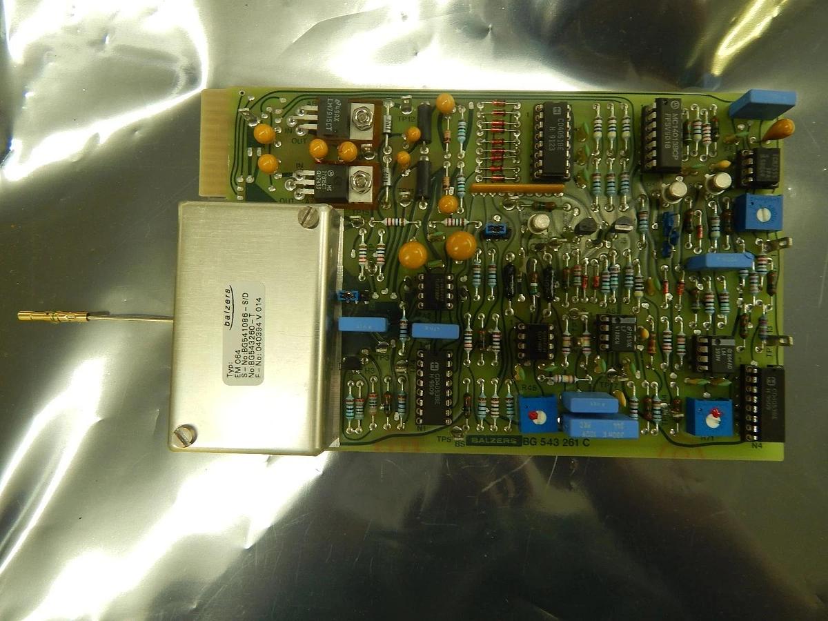 Used Balzers BG 541 086-S/D Partial Pressure Gauge PCB Card EM 064 Used Working