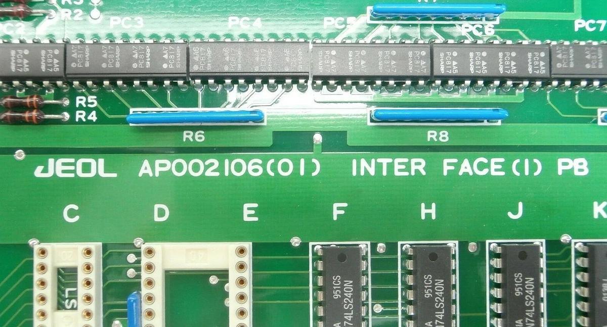 Used JEOL AP002106(01) Processor Board PCB Card INTER FACE(1)PB JSM-6400F Used