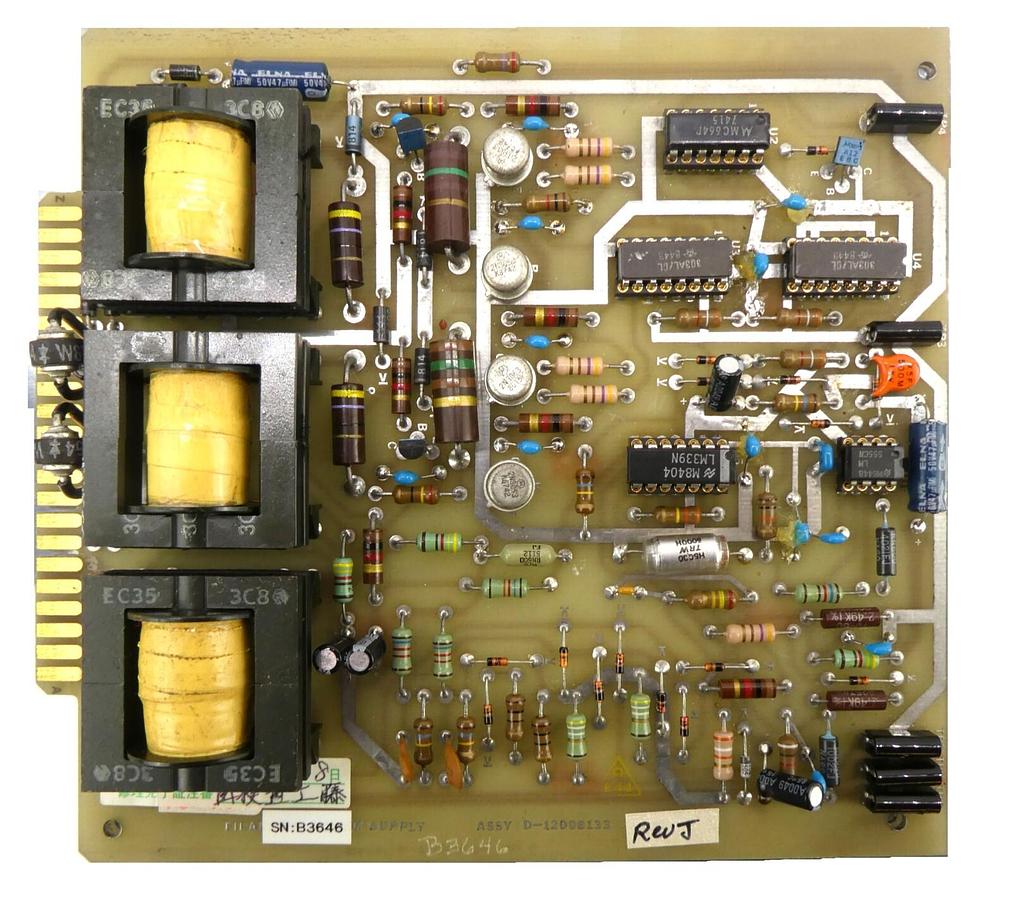 Used Varian D-12008133 Filament Power Supply Pcb Board Rev J Working Surplus