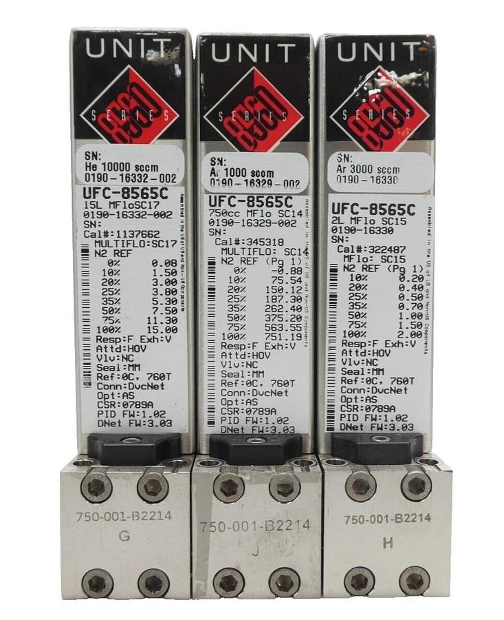 Used UNIT Instruments UFC-8565 Mass Flow Controller MFC Reseller Lot of 10 Working