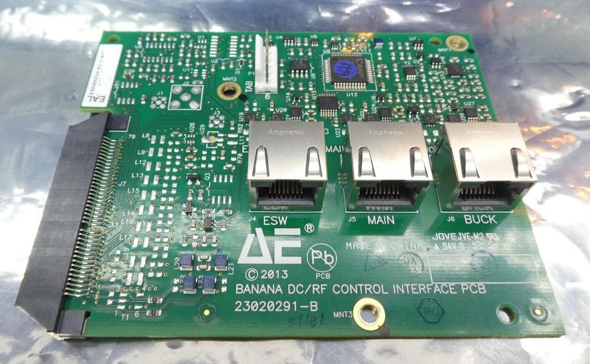 Used AE Advanced Energy 23020291-B Banana DC/RF Control Interface PCB 33020255-01