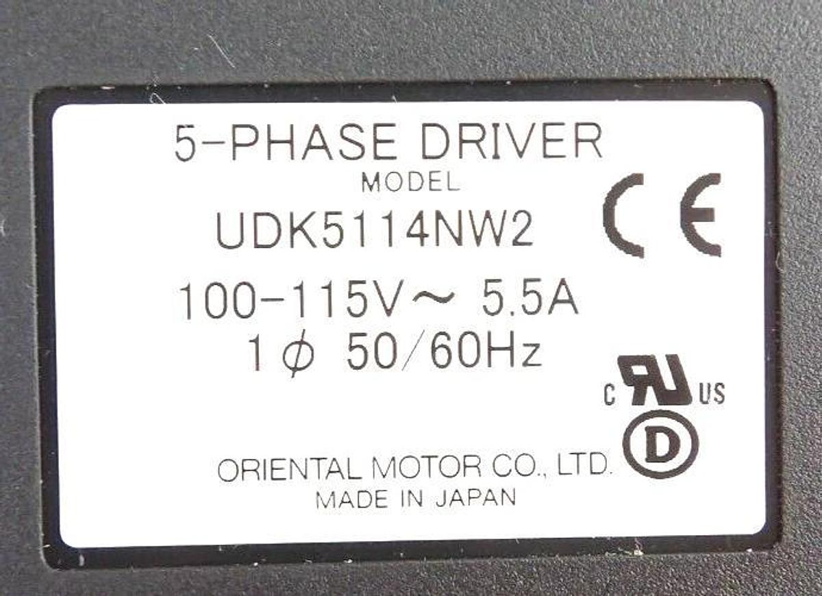 Used Oriental Motor Company UDK5114NW2 5-Phase Driver Assembly Surplus
