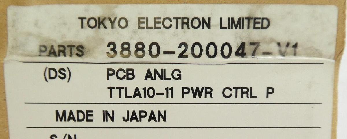 TEL Tokyo Electron 3880-200047-V1 Power Control PCB TTLA0-11_PWR CTRL New Spare