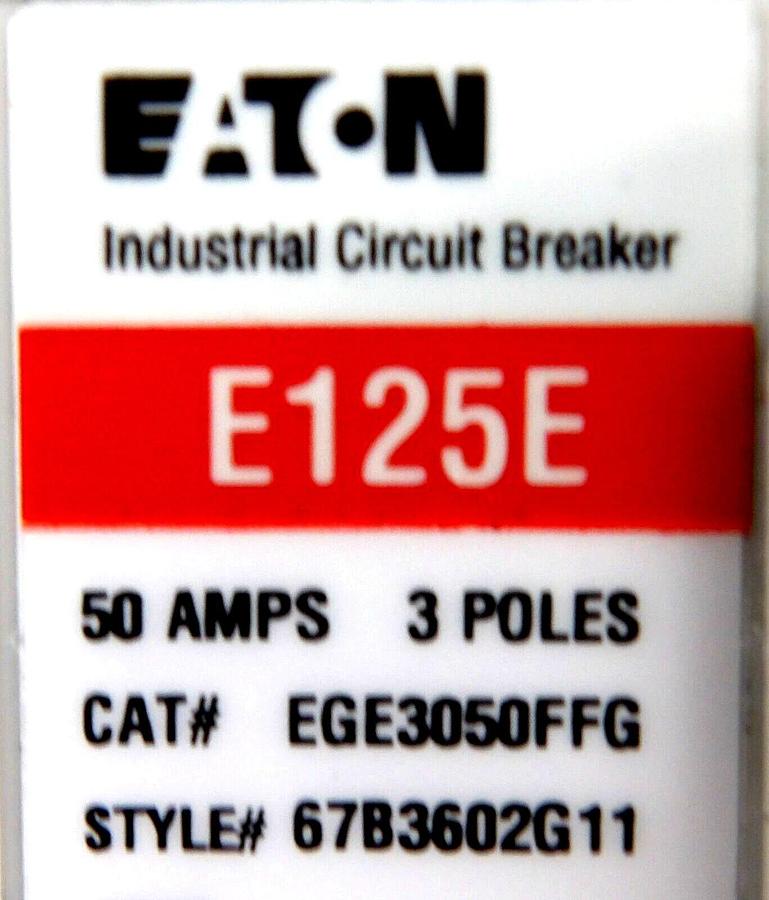 Used Eaton EGE3050FFG E125E 3-Pole Industrial Circuit Breaker Lot of 4 Working Spare
