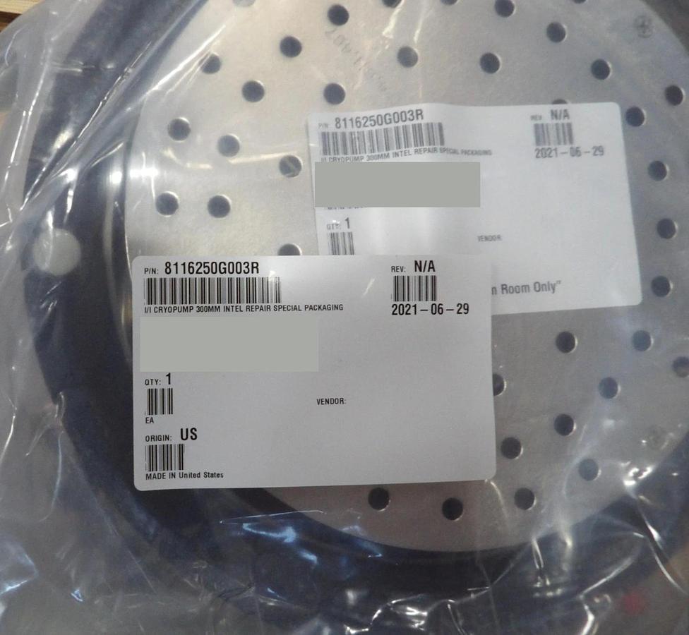 Refurbished CTI-Cryogenics 8116551G002R On-Board P300 Cryopump Manufacturer Refurbished