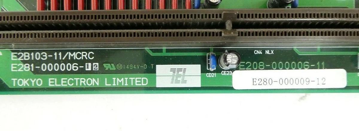 Used TEL Tokyo Electron E280-000009-12 Backplane PCB E2B103-11/MCRC Working Surplus
