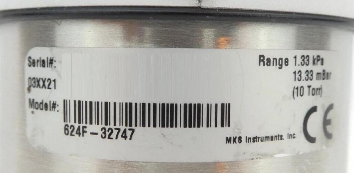 Used MKS Instruments 624F-32747 Baratron Capacitance Manometer Tested Working