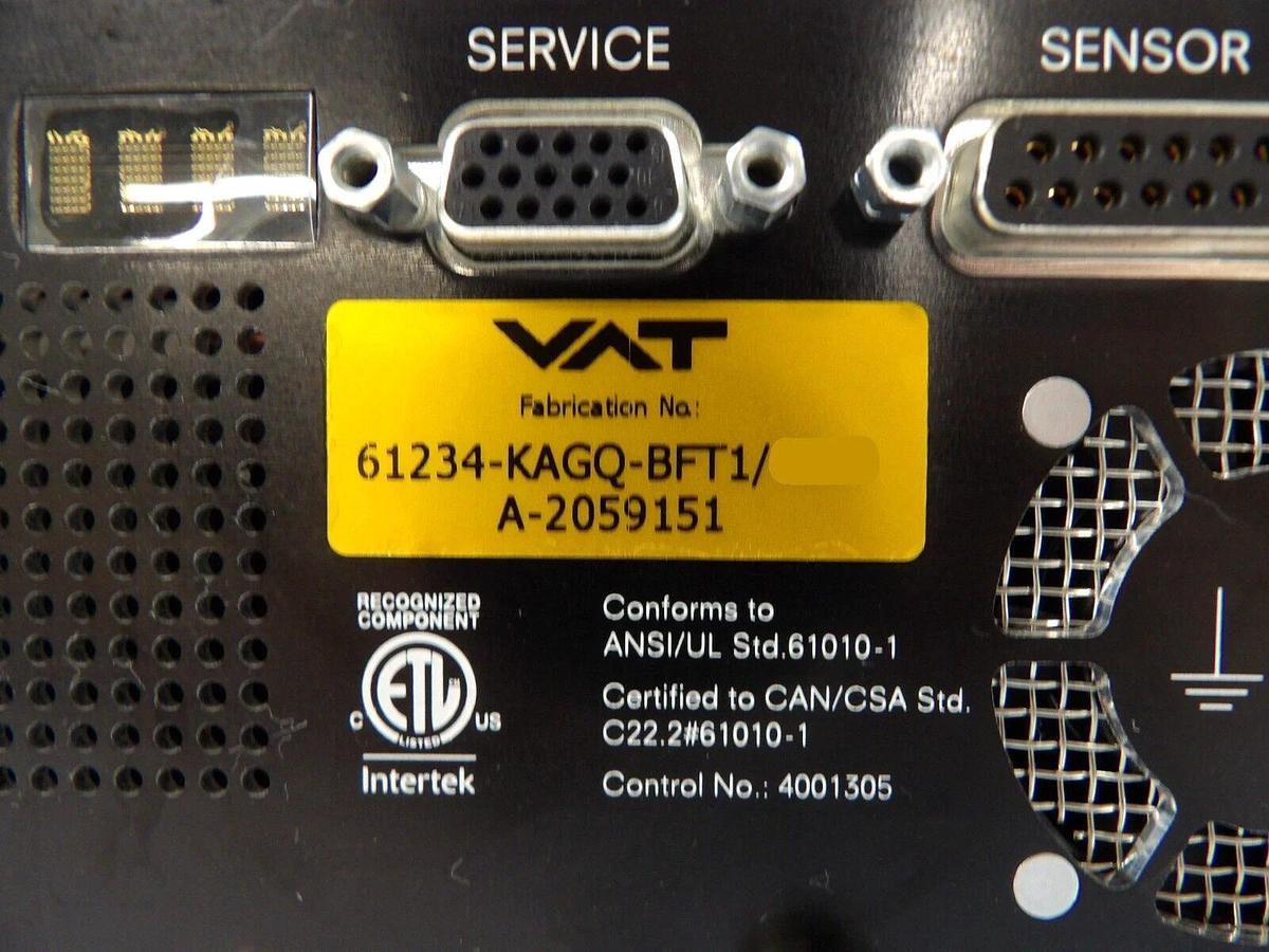 Used VAT 61234-KAGQ-BFT1 Butterfly Control Valve W/Heater Series 612 Working Spare