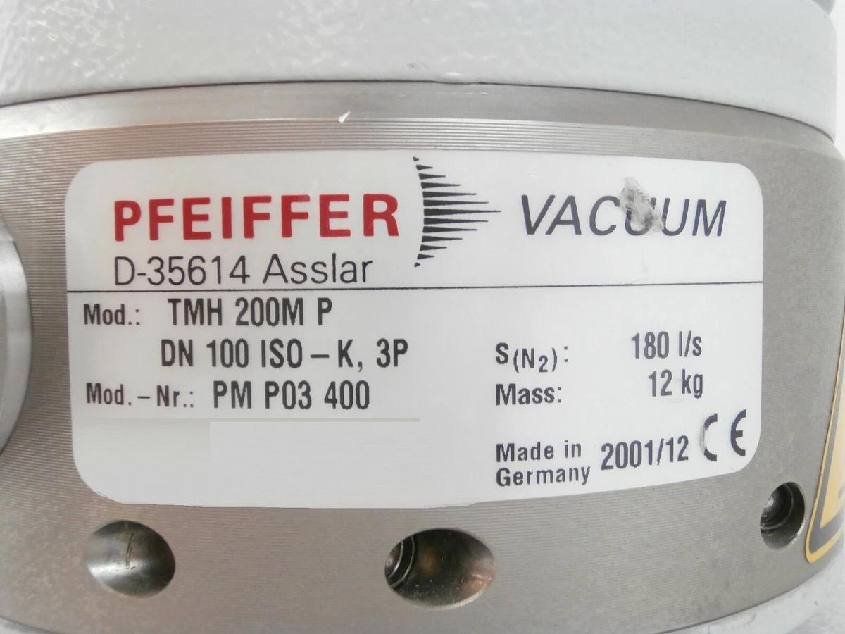 Used TMH 200M P Pfeiffer PM P03 050 Turbomolecular Pump Error E072 Turbo Tested As-Is