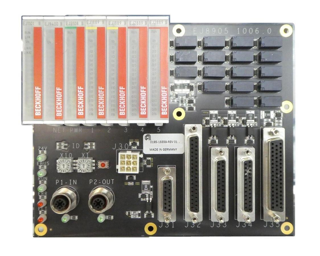 Used Beckhoff EJ8905 Signal Distribution PCB EJ1101 EJ2889 AMAT 0195-15559 Working
