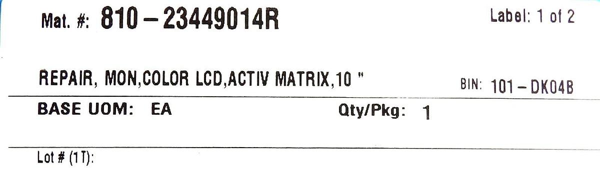 Refurbished Datalex Corporation 810-23449014 10" Activ Matrix LCD LMV10B OEM Refurbished