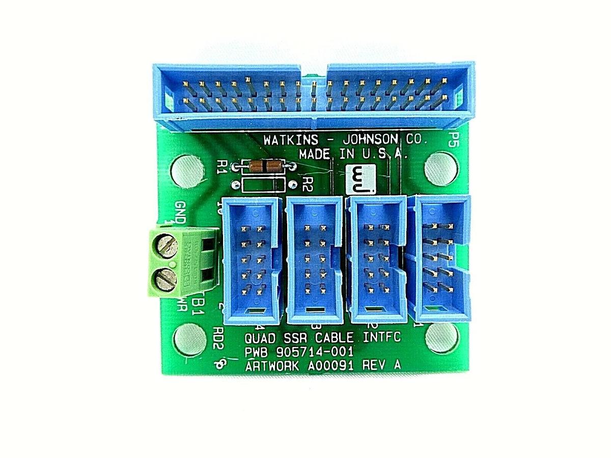 Used Watkins-Johnson 905714-001 Quad SSR Cable Interface Board PCB CCA-001 Lot of 30