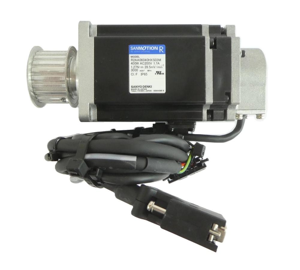 Used Sanyo Denki R2AA06040HXS03M AC Servo Motor SANMOTION R Working
