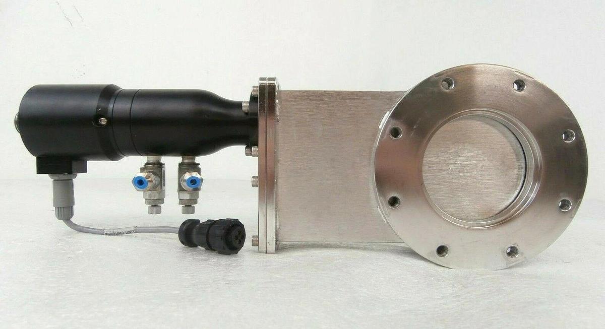 Used Edwards NGW415000 Pneumatic Gate Valve Copper Cu Exposed Working Spare