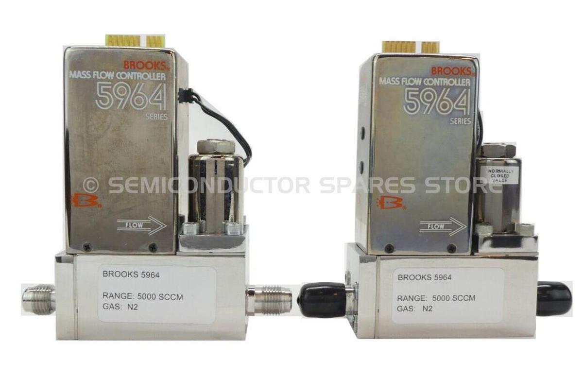 Refurbished Brooks 01-0624R-022 Mass Flow Controller MFC 5964 N2 Lot of 2 OEM Refurbished