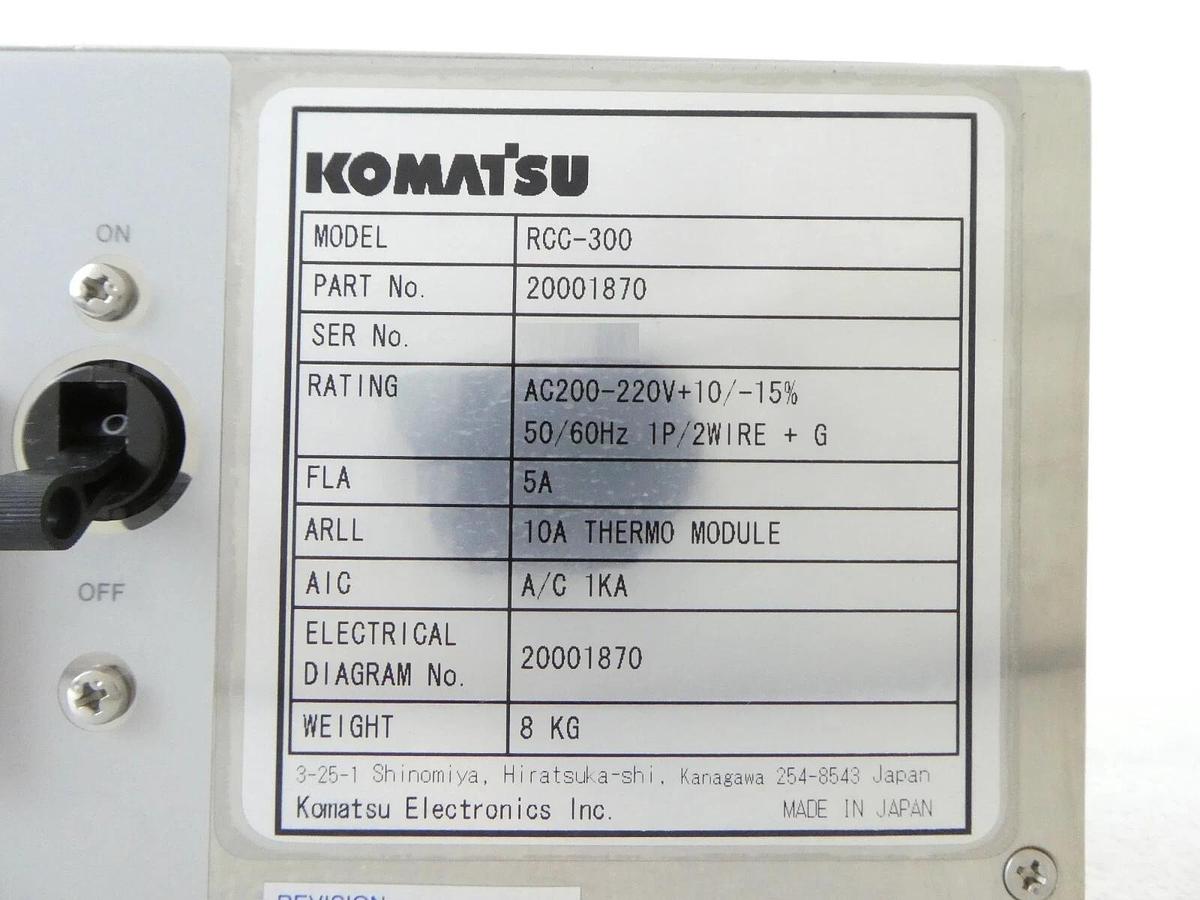 Used Komatsu Electronics 20001870 Thermo Module RCC-300 TEL Lithius Lot of 2 Working