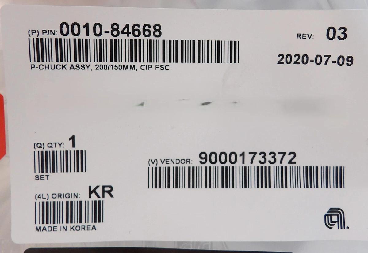 AMAT Applied Materials 0010-84668 200/150mm P-Chuck Assembly New