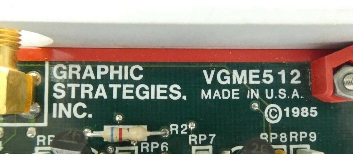 Used GSI Graphic Strategies 0202-00001 C Video Processor PCB Card VGME512 Working