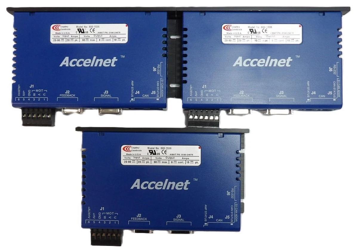 Used Copley Controls 800-1536 Servo Motor Controller Accelnet Lot of 3 Working Surplu