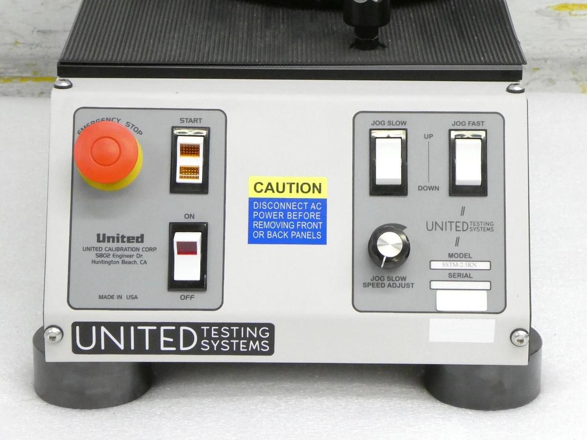 Used United SSTM-2.5KN Universal Electro Mechanical Test System w/Extensometer Spare